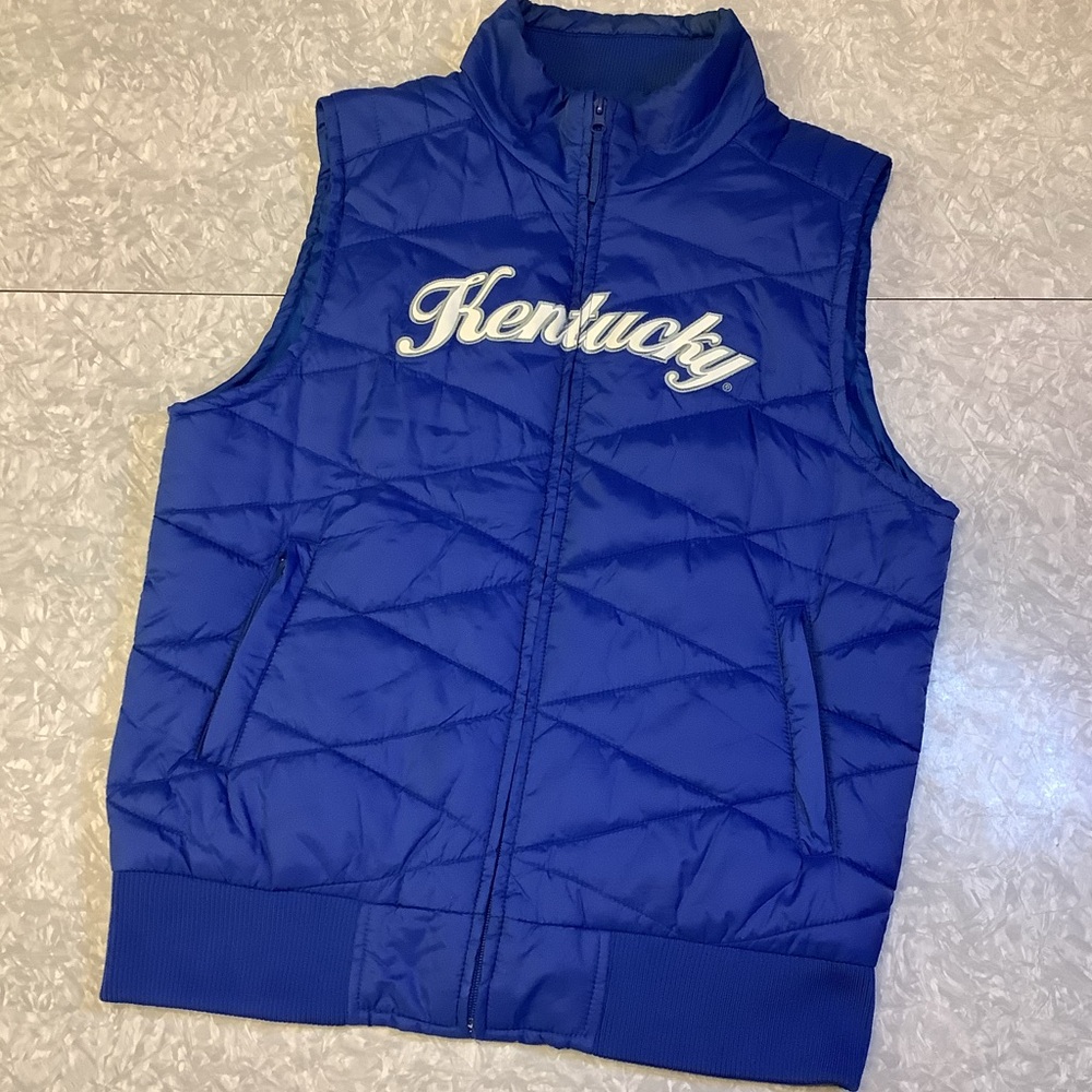 Colosseum University of Kentucky Wildcats Women’s Micro Puffer Vest Size L - Picture 3 of 13